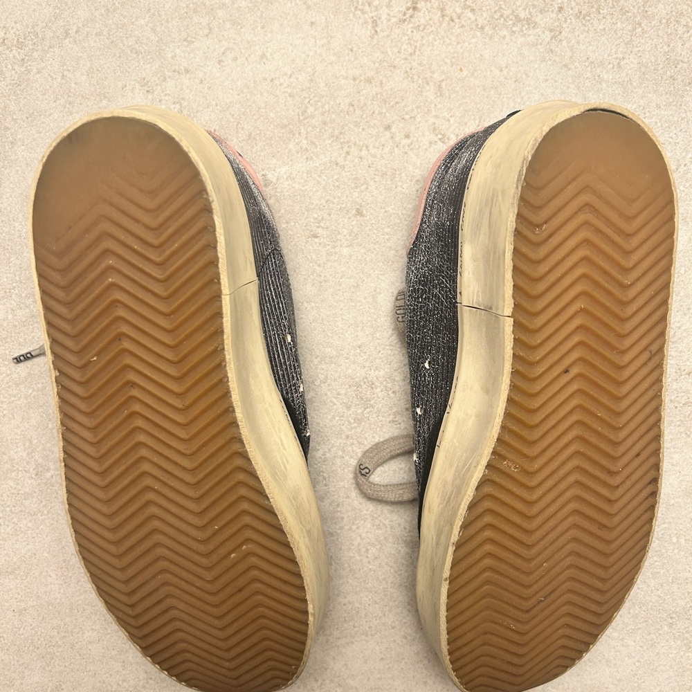 Women's Golden Goose superstar suede an glitter low top Sneakers - Picture 4 of 7